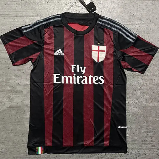 RETRO MAILLOT AC MILAN BLACK RED HOME 2015-2016