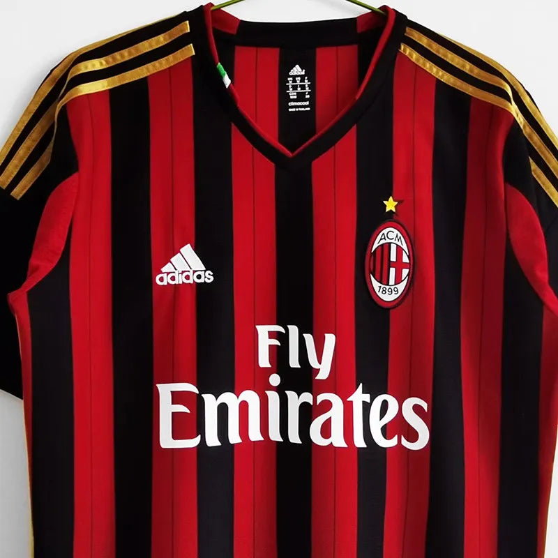 RETRO MAILLOT AC MILAN BLACK RED HOME 2013-2014