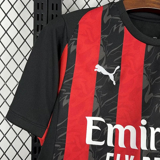 MAILLOT AC MILAN BLACK RED HOME 2025-2026