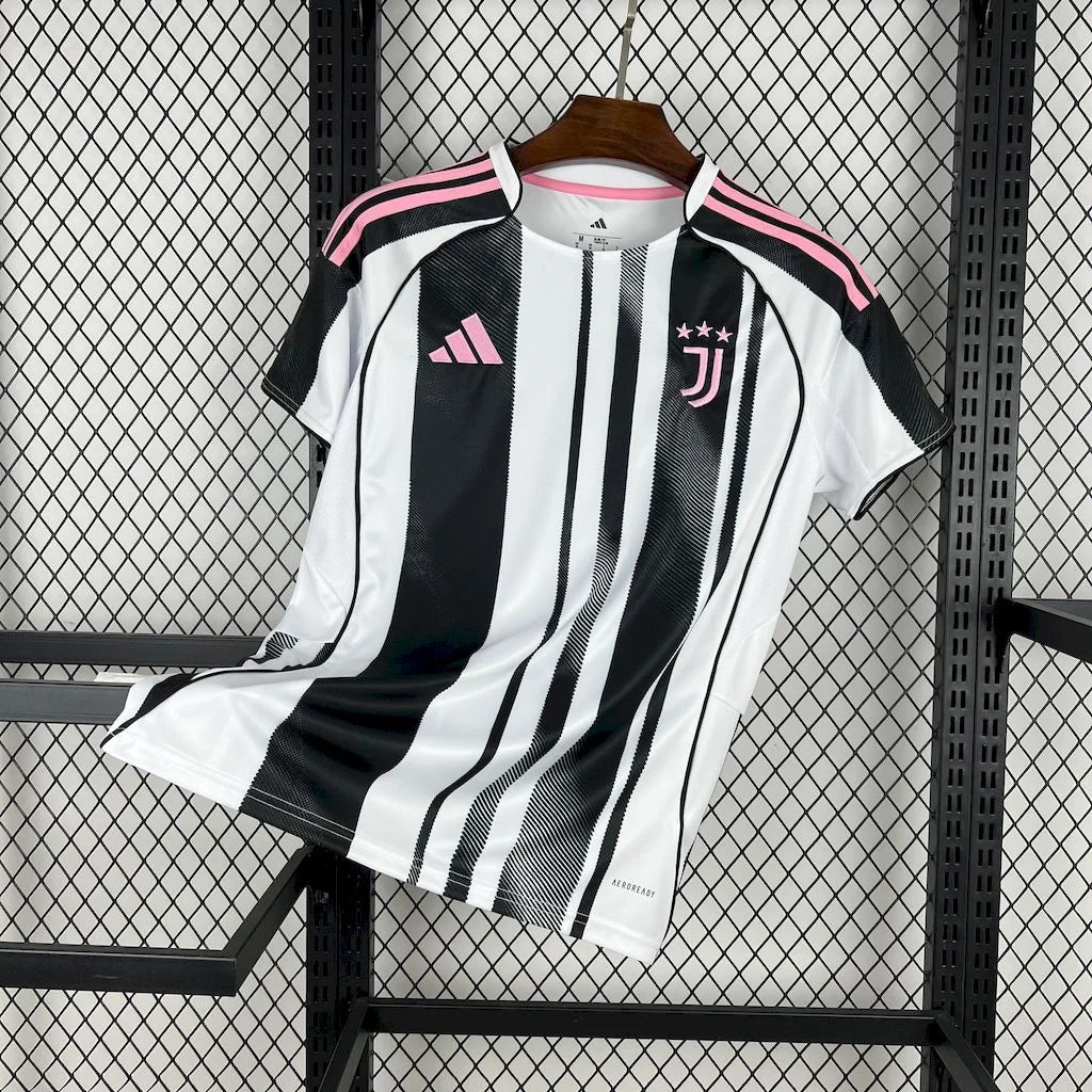 MAILLOT JUVENTUS BLACK WHITE HOME 2025-2026