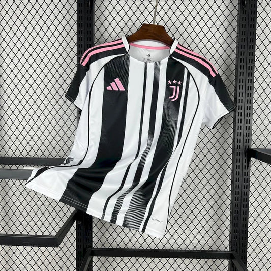 MAILLOT JUVENTUS BLACK WHITE HOME 2025-2026