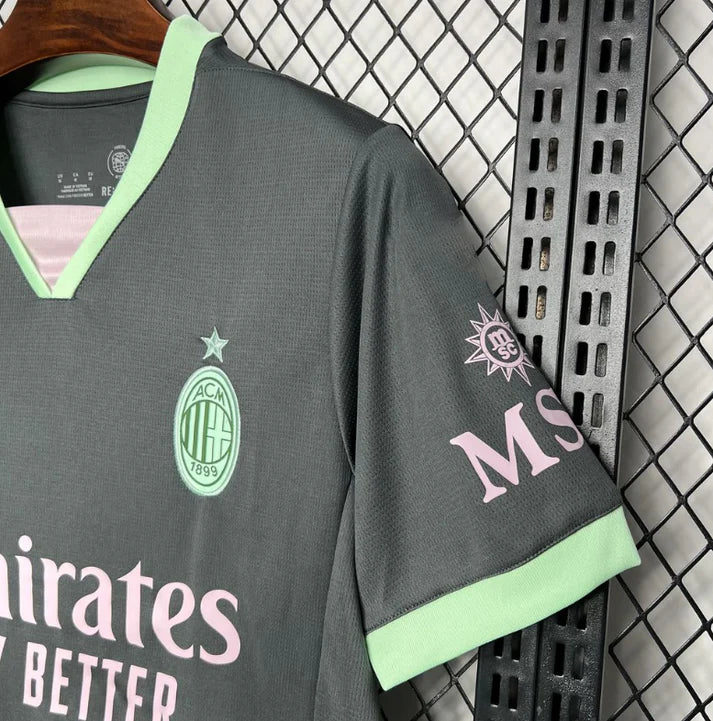 MAILLOT AC MILAN BLACK GREEN THIRD 2024-2025