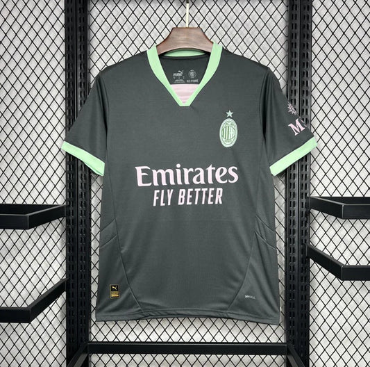 MAILLOT AC MILAN BLACK GREEN THIRD 2024-2025