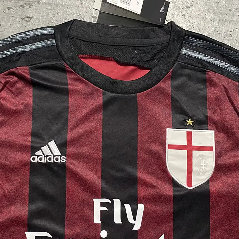 RETRO MAILLOT AC MILAN BLACK RED HOME 2015-2016