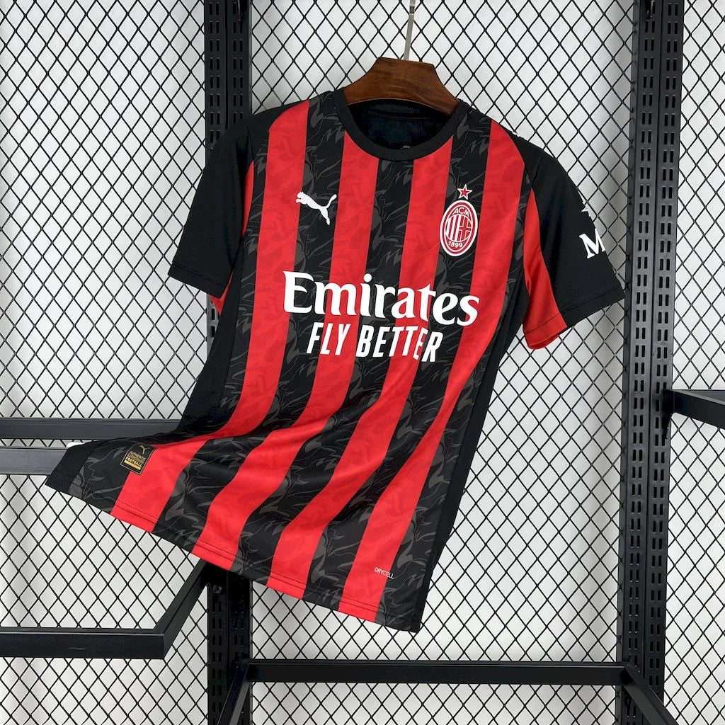 MAILLOT AC MILAN BLACK RED HOME 2025-2026