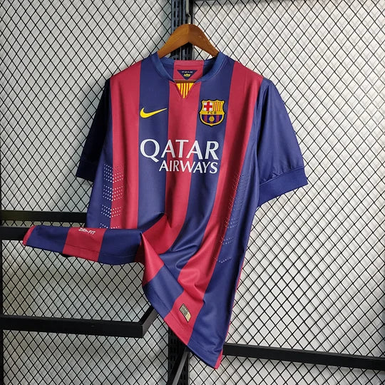 RETRO MAILLOT BARCELONA BLUE RED HOME 2014-2015
