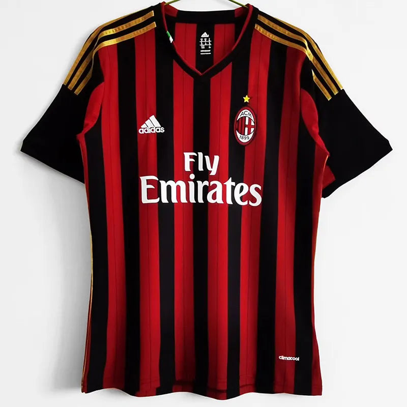 RETRO MAILLOT AC MILAN BLACK RED HOME 2013-2014