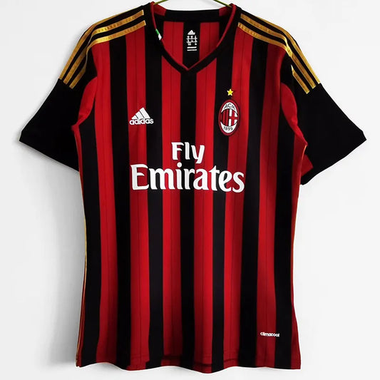 RETRO MAILLOT AC MILAN BLACK RED HOME 2013-2014